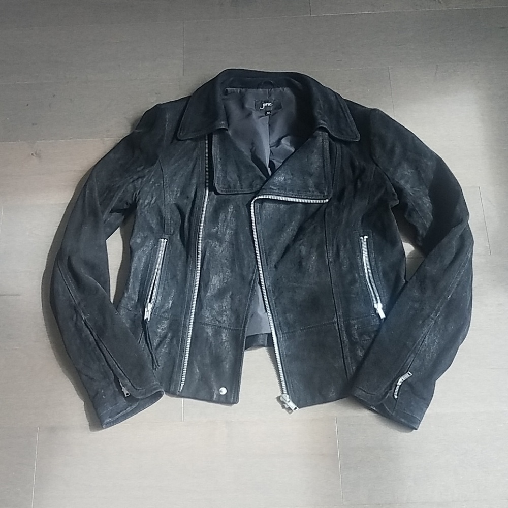 June suede biker jacket